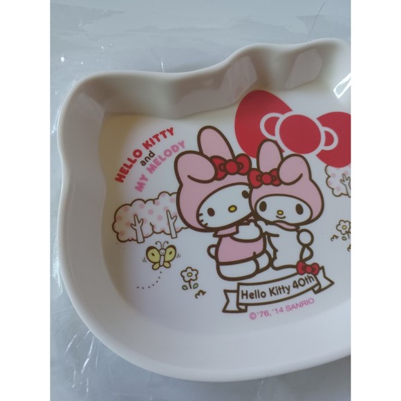 NEW Sanrio Hello Kitty 40th Anniversary KITTY AND My Melody Rare Plate Dish - Picture 10 of 12